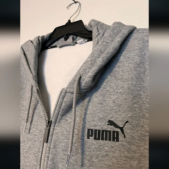 Puma Gray Zip-Up Sweater Casual Knit 3XLT - Picture 3 of 4